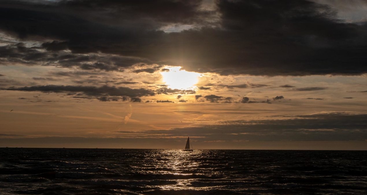 Der Strand von Den Helder am Abend